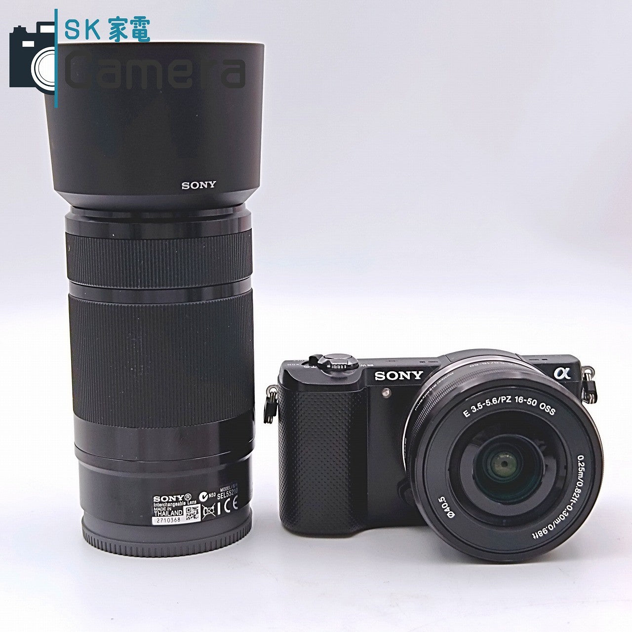【中古】 SONY α5000 E PZ 16-50ｍｍ F3.5-5.6 OSS E 55-210ｍｍ F4.5-6.3 OSS ダブルレンズセット ILCE-5000Y SD16GB 充電器付 美品