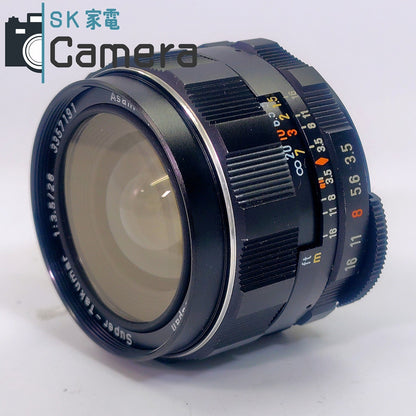 【中古】 PENTAX Super-Takumar 28ｍｍ F3.5 M42 キャップ フィルター付 ペンタックス 美品