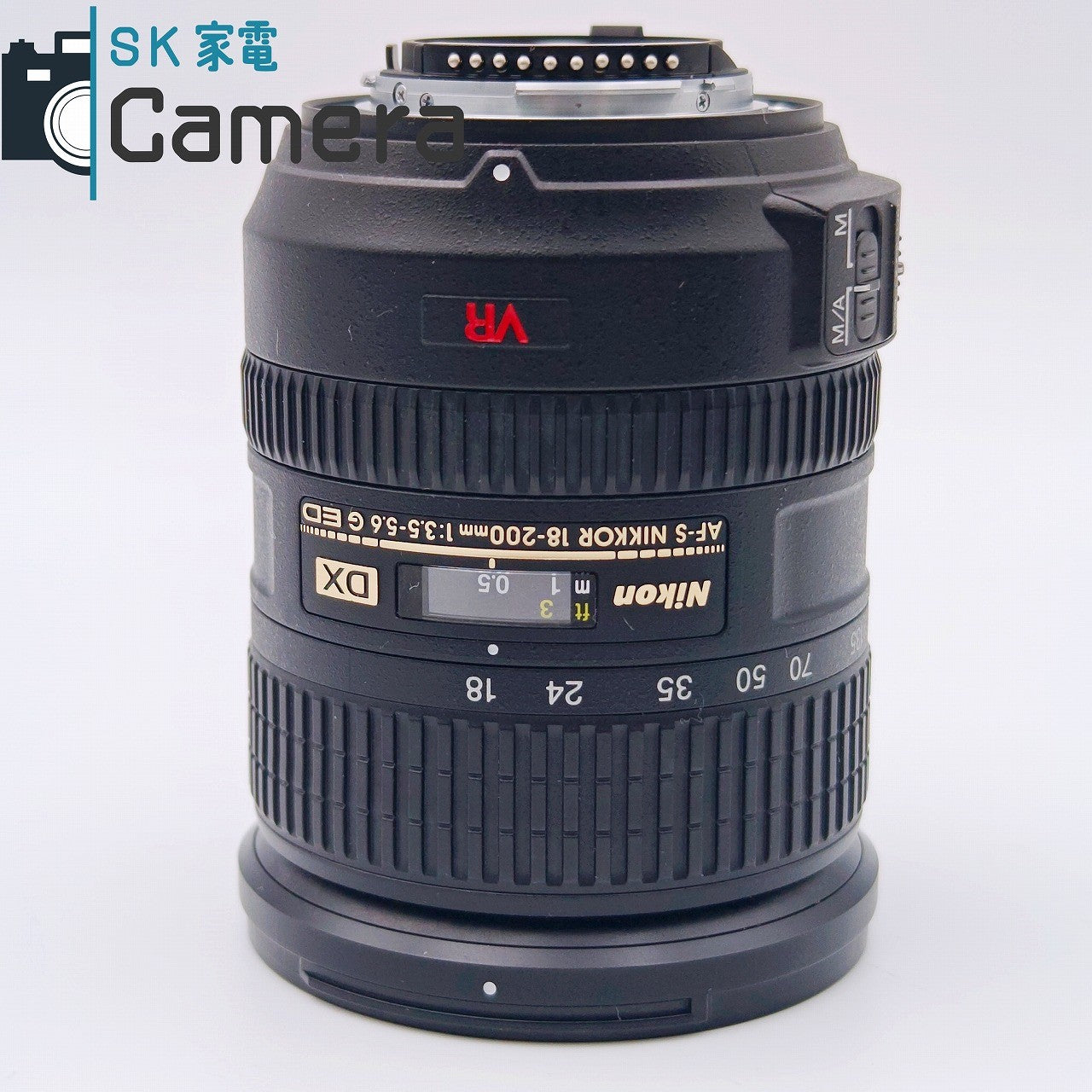 【中古】 Nikon DX AF-S NIKKOR 18-200ｍｍ F3.5-5.6 G ED VR フード キャップ付 ニコン