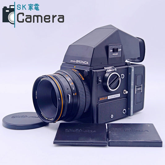 【中古】 ZENZA BRONICA SQ-A ZENZANON-S 80ｍｍ F2.8 AEプリズムファインダー シャッター 露出 AUTO 動作 ゼンザ ブロニカ