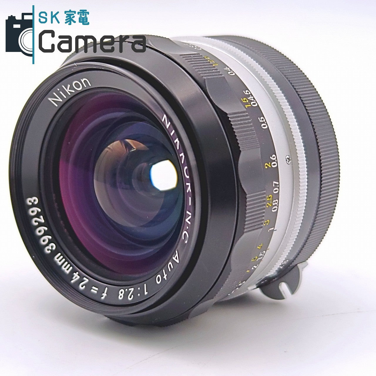 【中古】 Nikon NIKKOR-N・C Auto 24ｍｍ F2.8 非Ai ニコン HN-1 フード付き 美品