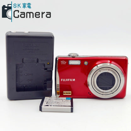【中古】 FUJIFILM FINEPIX F80 EXR 富士フィルム ファインピクス レッド 充電器 付 コンパクトデジタルカメラ
