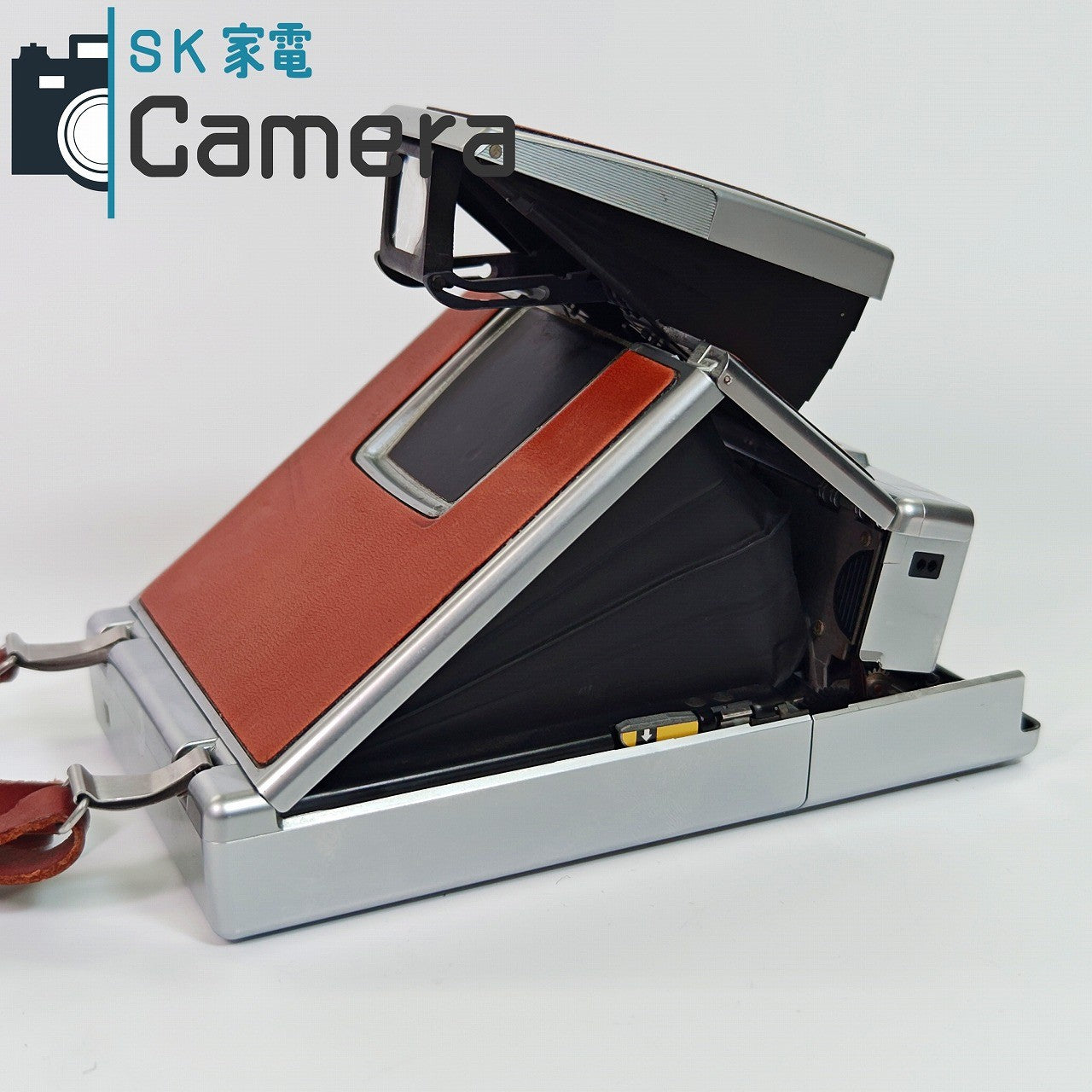 【中古】 POLAROID SX-70 LAND CAMERA ALPHA1 ポラロイド キャメルカラー ケース付 テスト用フィルムにて動作