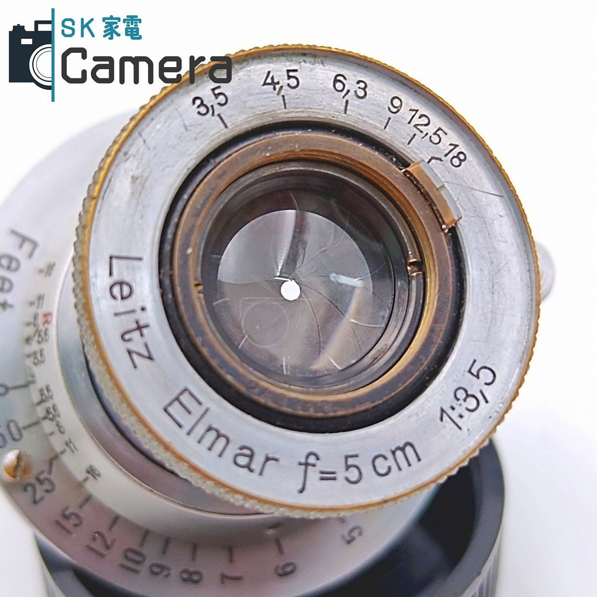 【中古】 Leitz Elmar 5cm F3.5 L39 ライツ エルマー Feet フィルター付 2026年9月レンズ内清掃済