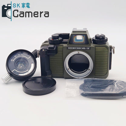 【中古】 NIKON NIKONOS-V NIKKOR 35ｍｍ F2.5 オリーブ シャッター 露出 動作 ニコン ニコノス キャップ付