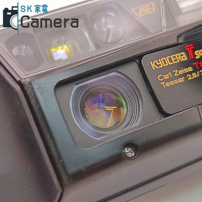 【中古】 KYOCERA Tscope Tessar 35ｍｍ F2.8 京セラ T スコープ コンパクトフィルムカメラ 元箱 説明書付