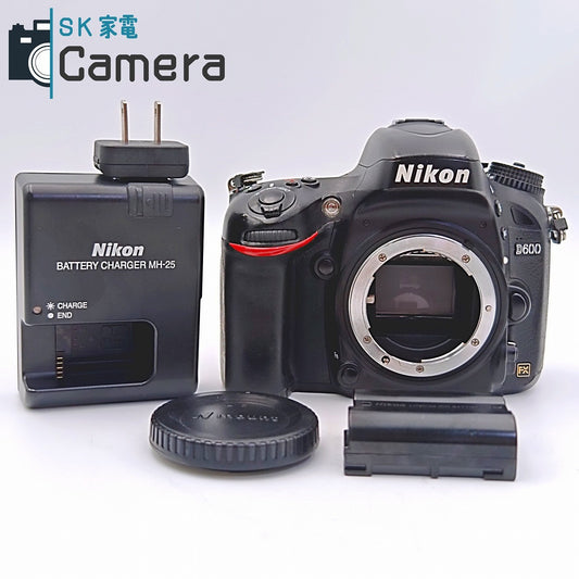 【中古】 Nikon D600 FX ニコン デジタル一眼レフ 電池 充電器付