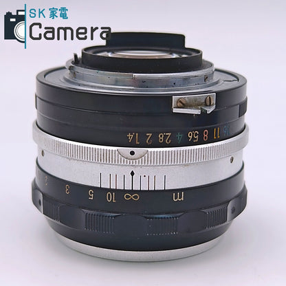 【中古】 Nikon NIKKOR-S Auto 5.8cm F1.4 PAT.PEND. 非Ai ニコン キャップ フィルター付