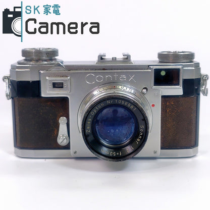 【中古】 CONTAX IIa カラーダイヤル Sonnar 50ｍｍ F2 ZEISS IKON コンタックス ゾナー シャッター良
