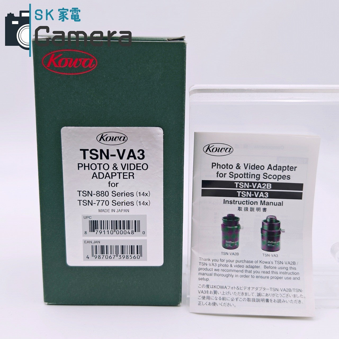 【中古】 KOWA TSN-VA3 PHOTO＆VIDEO ADAPTER Φ88 Φ77 TSN-880 TSN-770 Series 箱 説明書 付 コーワ