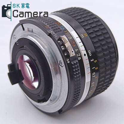 【中古】 Nikon NIKKOR 24ｍｍ F2.8 Ai HN-1 L1Bc フード フィルター 付 ニコン