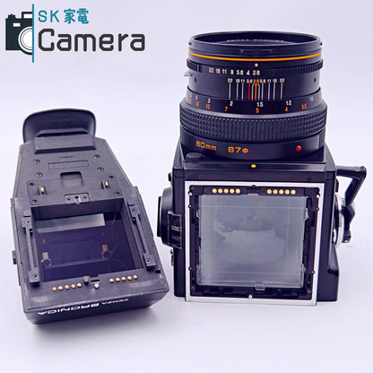 【中古】 ZENZA BRONICA SQ-A ZENZANON-S 80ｍｍ F2.8 AEプリズムファインダー シャッター 露出 AUTO 動作 ゼンザ ブロニカ