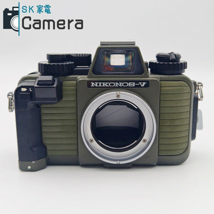 【中古】 NIKON NIKONOS-V NIKKOR 35ｍｍ F2.5 オリーブ シャッター 露出 動作 ニコン ニコノス キャップ付