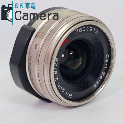 【中古】 CONTAX Biogon 28ｍｍ F2.8 T＊ Carl Zeiss コンタックス G用 ビオゴン キャップ 保護フィルター 付