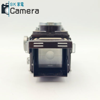 【中古】 YASHICA Yashica-44 Yashikor 60ｍｍ F3.5 ブラウン 茶 希少カラー 二眼レフカメラ ヤシカ