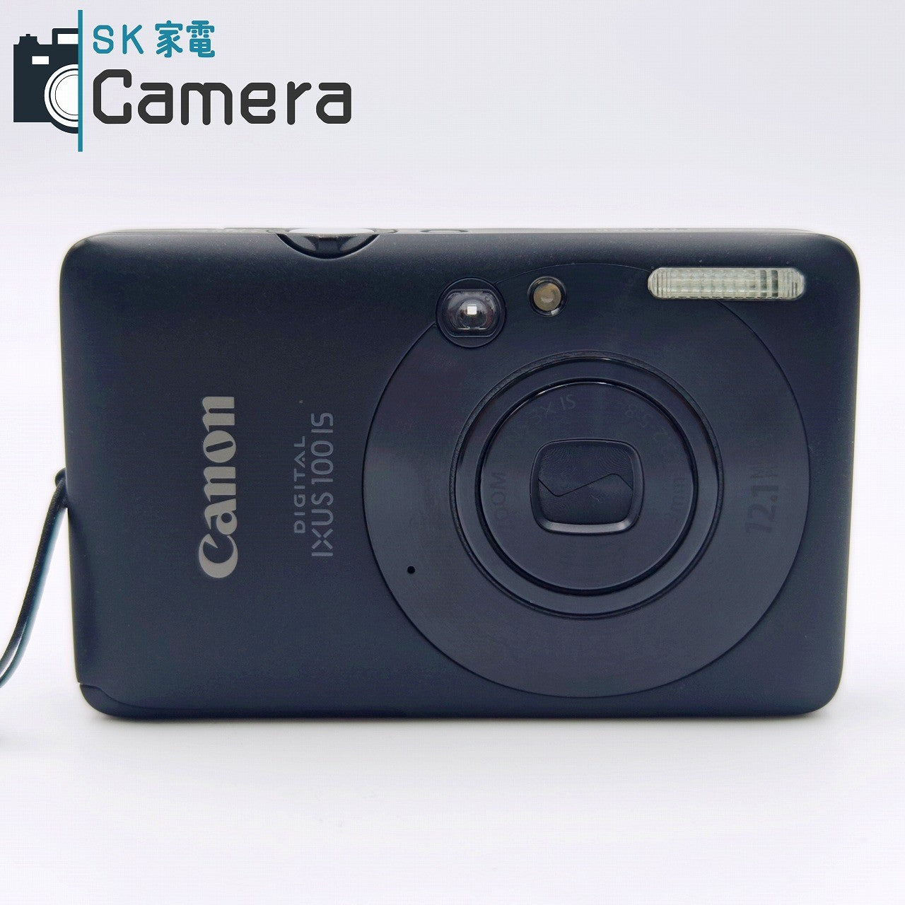 【中古】 Canon DIGITAL IXUS 100 IS ブラック コンパクトデジタルカメラ 電池 充電器付 キャノン 美品