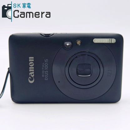 【中古】 Canon DIGITAL IXUS 100 IS ブラック コンパクトデジタルカメラ 電池 充電器付 キャノン 美品