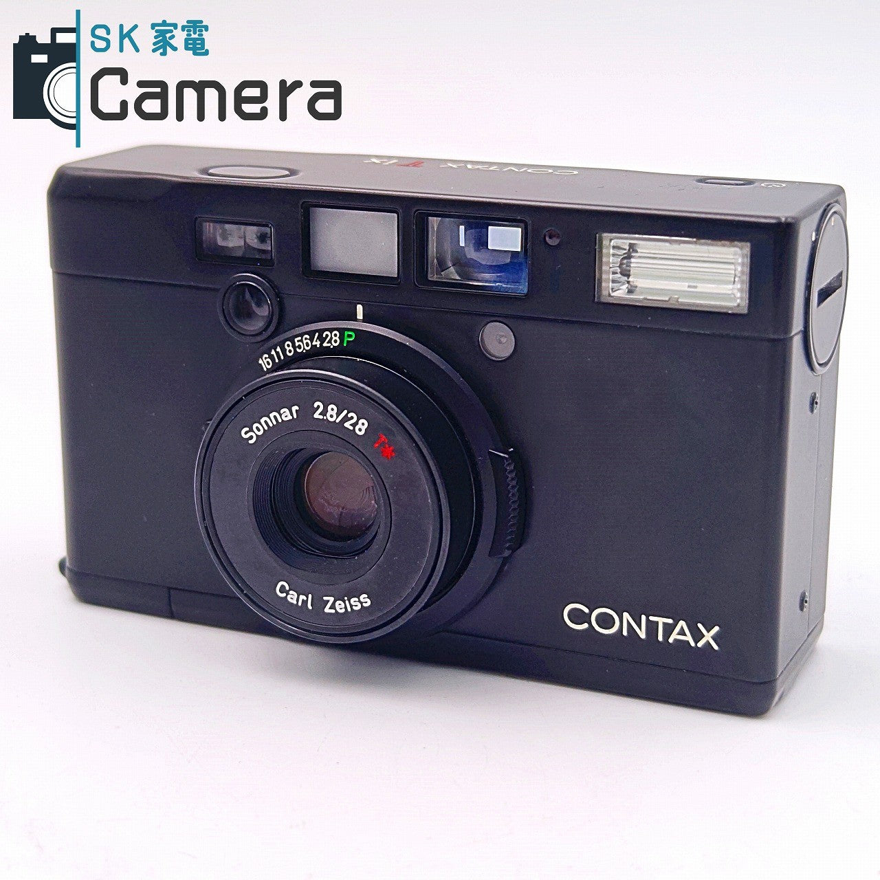 【中古】 CONTAX Tix Sonnar 28ｍｍ F2.8 T＊ BLACK テスト用フィルムにて確認済 コンタックス APS
