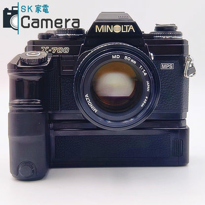 【中古】 MINOLTA X-700 MPS モータードライブ MD 50ｍｍ F1.4 テスト用フィルムにて確認済 ミノルタ
