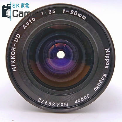 【中古】 Nikon NIKKOR-UD Auto 20ｍｍ F3.5 非Ai NH-9 フード付 ニコン 良