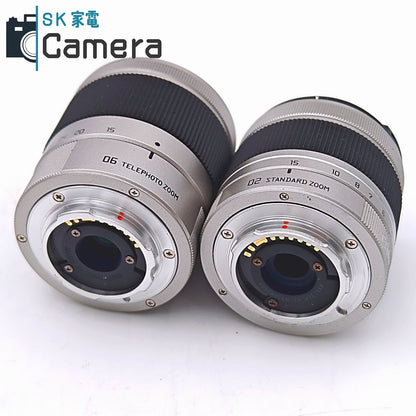 【中古】 PENTAX Q7 GOLD SMC PENTAX 5-15ｍｍ F2.8-4.5 ED AL 02 STANDARD 15-45ｍｍ F2.8 ED 06 TELEPHOTO 電池 充電器付 ゴールド