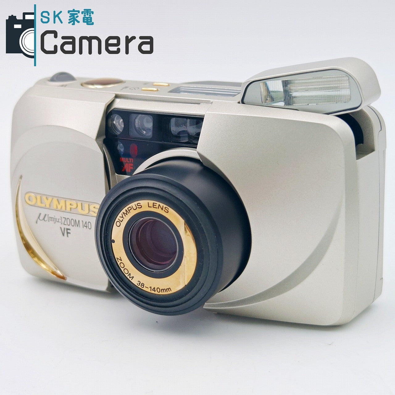 【中古】 OLYMPUS μ [mju:] ZOOM 140 VF オリンパス ミュー コンパクトフィルムカメラ 美品 テスト用フィルムにて確認済