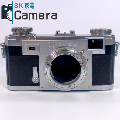 【中古】 CONTAX IIa Zeiss-Opton Sonnar 50ｍｍ F2 T ZEISS IKON コンタックス カラーダイヤル 革ケース キャップ付 良品