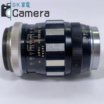 希少 KOMURA 80ｍｍ F3.5 L39 コムラ ゼブラ Sankyo Koki Tokyo キャップ Canon 34ｍｍ CLOSE-UP LENS 付