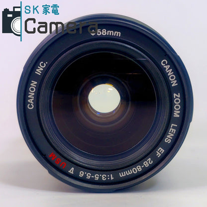 【中古】 Canon EF 28-80mm F3.5-5.6 V USM キャップ付 キャノン