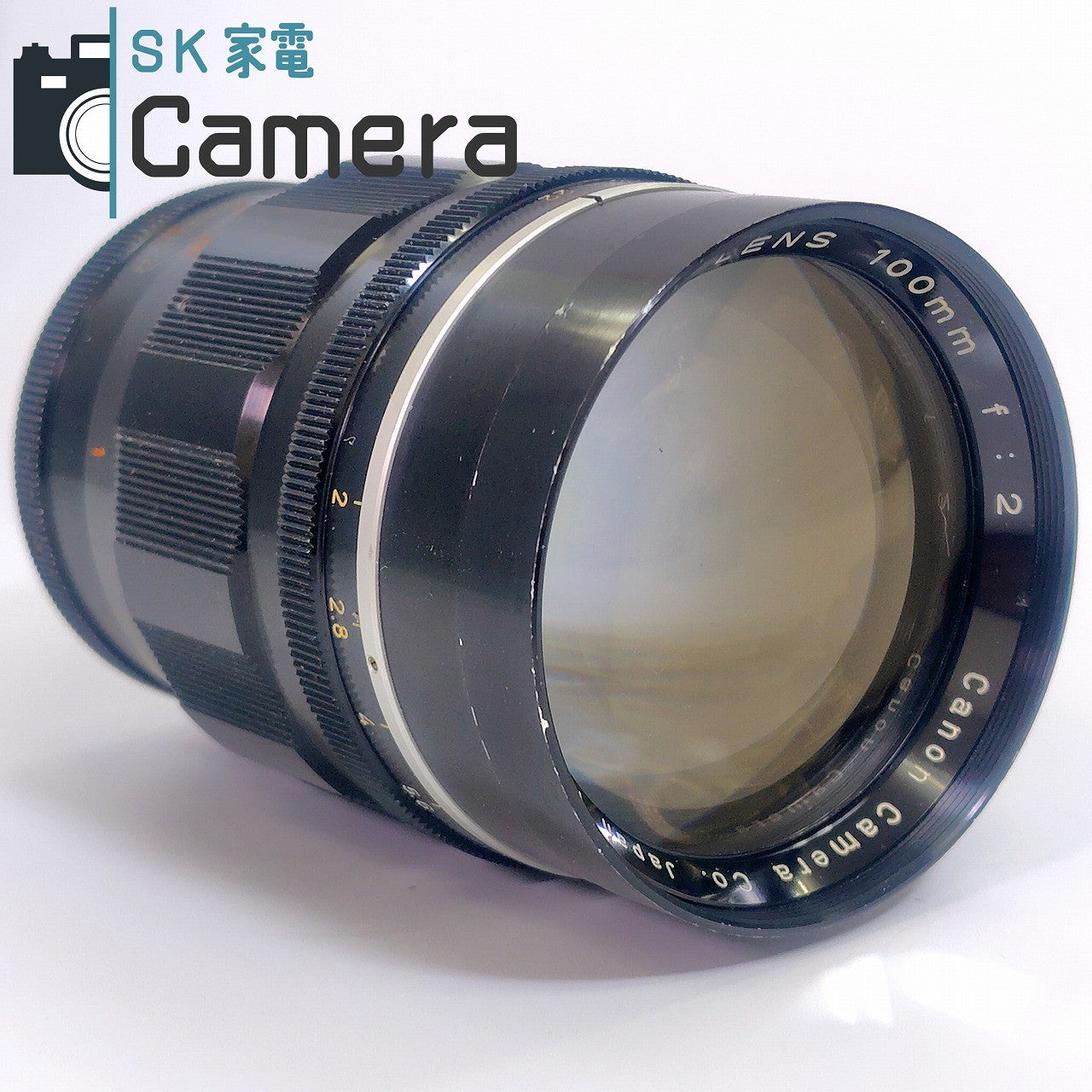 【中古】 Canon LENS 100ｍｍ F2 L39 T-60 フード ケース 付 2025年11月清掃済 キャノン F2.0