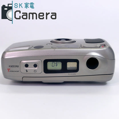 【中古】 KYOCERA TPROOF Tessar 35ｍｍ F3.5 T＊ コンパクトフィルムカメラ テスト用フィルムにて確認済 京セラ ティープルーフ T PROOF
