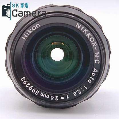 【中古】 Nikon NIKKOR-N・C Auto 24ｍｍ F2.8 非Ai ニコン HN-1 フード付き 美品