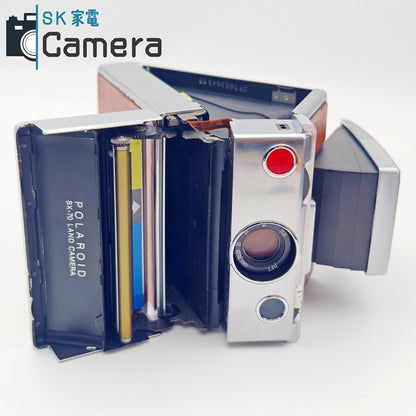 【中古】 POLAROID SX-70 LANDCAMERA IMPOSSIBLE 革ケース バック クロコダイル貼革 NDフィルター付 テスト用にて動作確認済 ポラロイド