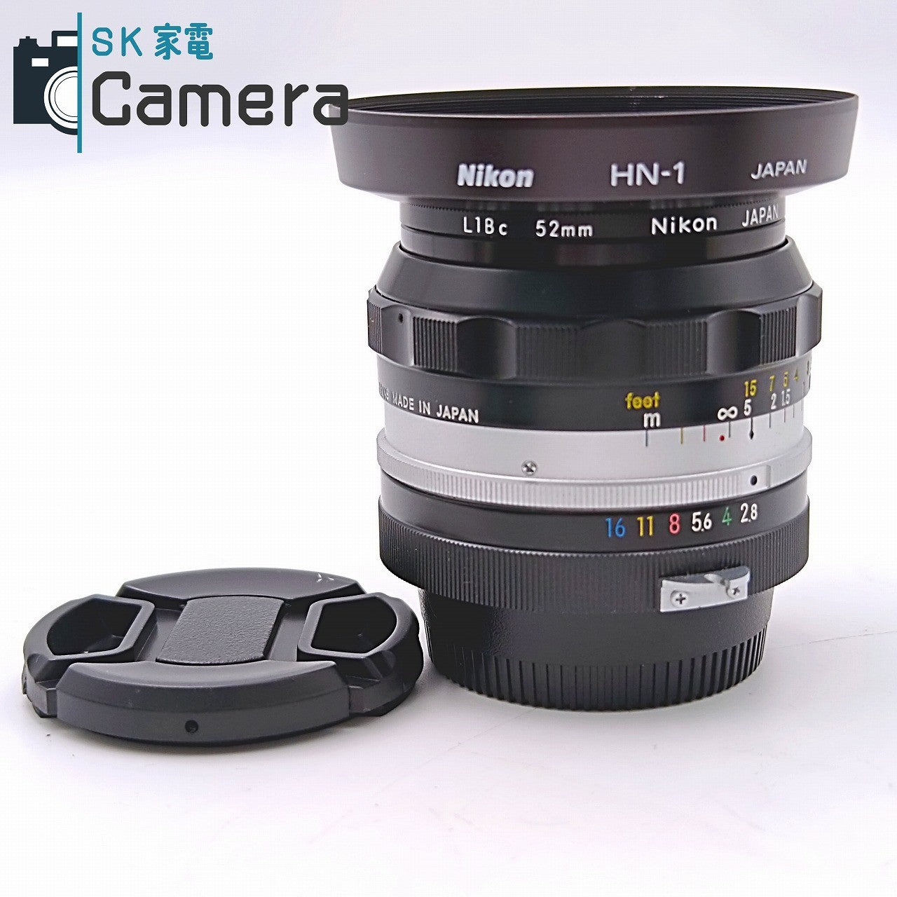 【中古】 Nikon NIKKOR-N・C Auto 24ｍｍ F2.8 非Ai ニコン HN-1 フード付き 美品
