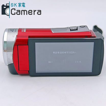 【中古】 JVC ケンウッド Everio GZ-HM390-R エブリオ デジタルビデオカメラ 充電アダプター付