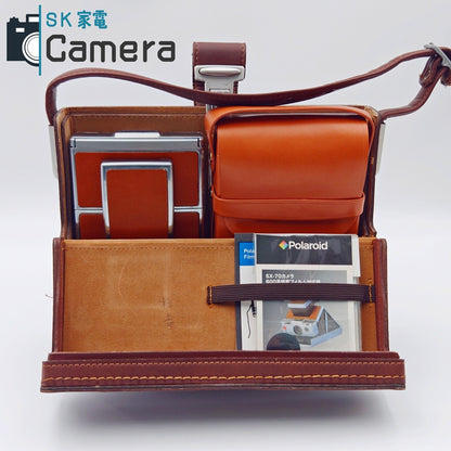 【中古】 POLAROID SX-70 LANDCAMERA IMPOSSIBLE 革ケース バック クロコダイル貼革 NDフィルター付 テスト用にて動作確認済 ポラロイド