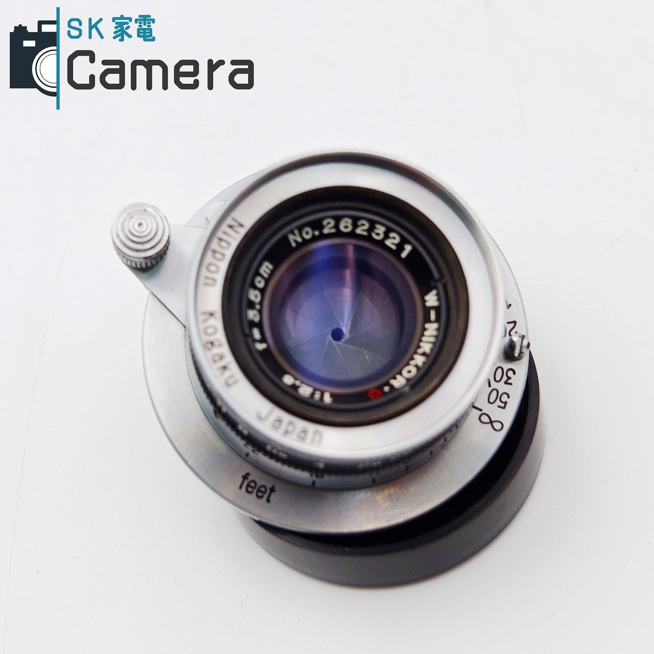 【中古】 NIKON W-NIKKOR・C 3.5cm F2.5 L39 黒帯 ニコン 2026年1月清掃済 Nippon Kogaku Japan キャップ付 良