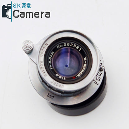 【中古】 NIKON W-NIKKOR・C 3.5cm F2.5 L39 黒帯 ニコン 2026年1月清掃済 Nippon Kogaku Japan キャップ付 良
