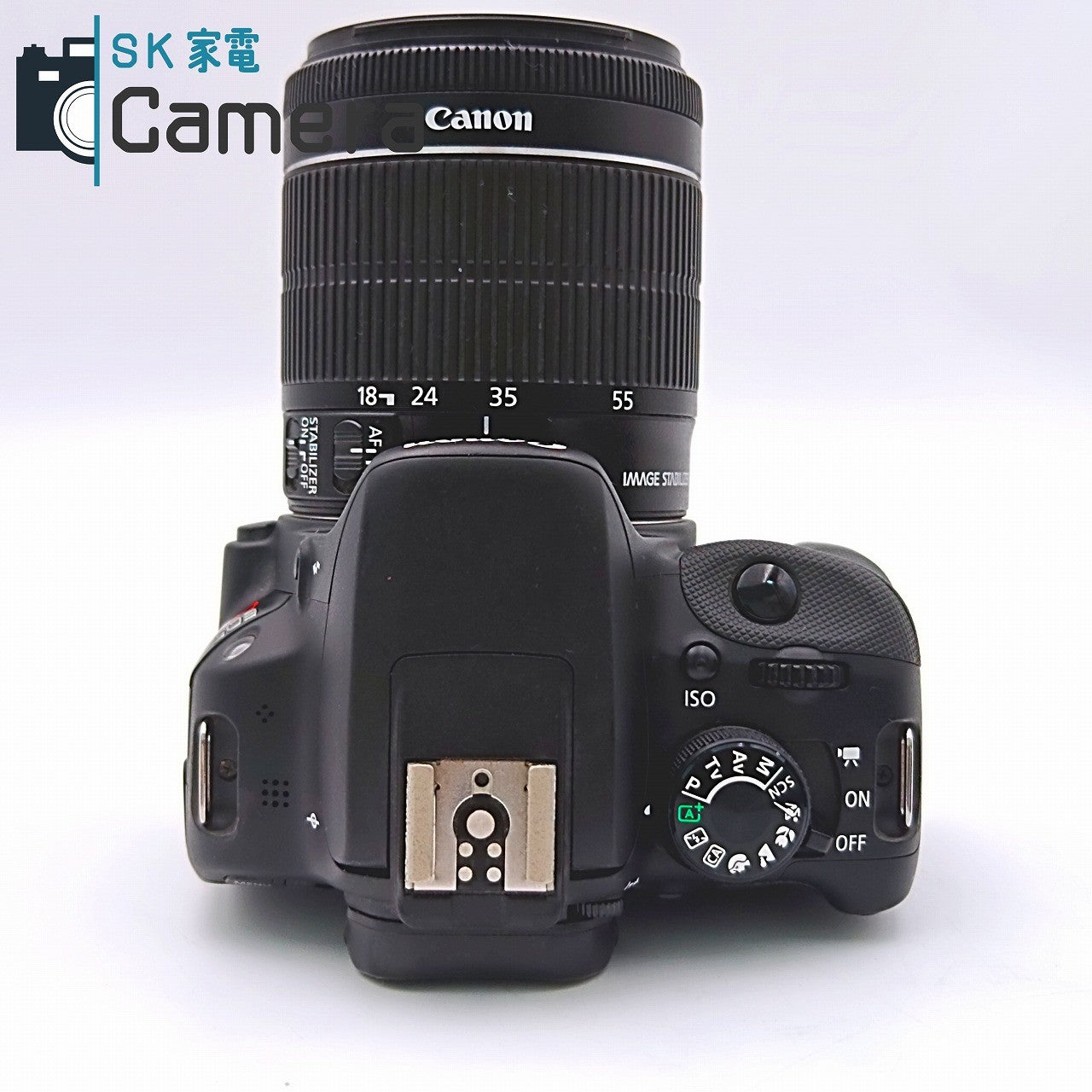 【中古】 Canon EOS Kiss X7 EF-S 18-55ｍｍ F3.5-5.6 IS STM EF-S 55-250ｍｍ F4-5.6 IS II ショット数約3100 ダブルレンズ 美品