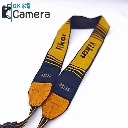 【中古】 Nikon PRESS ストラップ ニコン 報道 希少 STRAP 黄色