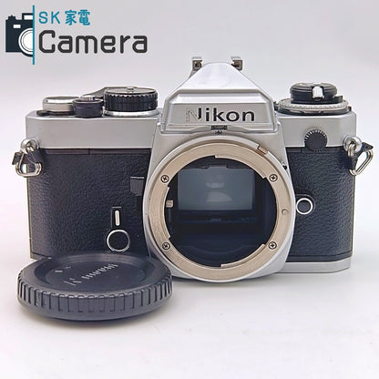 【中古】 Nikon FE シルバー シャッター 露出 動作 ニコン ボディキャップ付