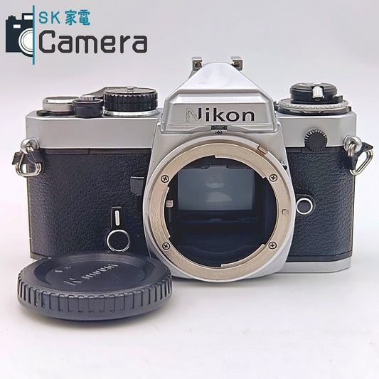 【中古】 Nikon FE シルバー シャッター 露出 動作 ニコン ボディキャップ付