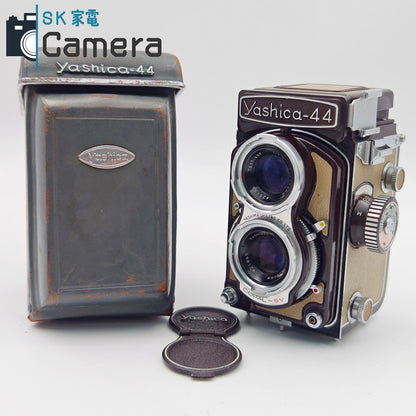 【中古】 YASHICA Yashica-44 Yashikor 60ｍｍ F3.5 ブラウン 茶 希少カラー 二眼レフカメラ ヤシカ