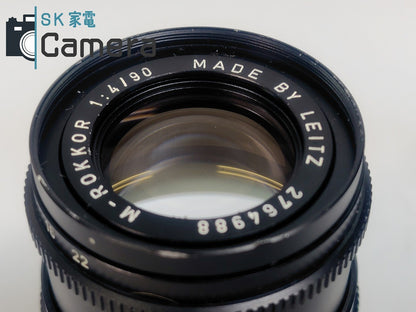 【中古】 MINOLTA M-ROKKOR 90ｍｍ F4 2024年12月清掃 Leitz Mマウント ミノルタ キャップ付き