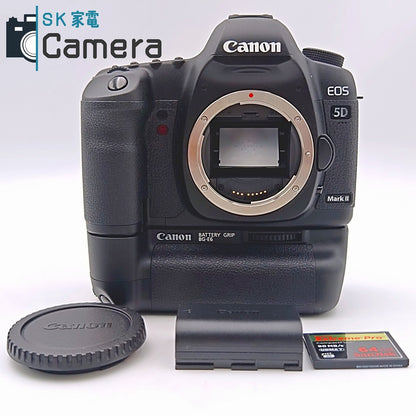 【中古】 Canon EOS 5D Mark II BATTERY GRIP BG-E6 キャノン ショット数約5800回 CF64GB付