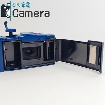 【中古】 OLYMPUS XA2 D.ZUIKO 35ｍｍ F3.5 A11 ストロボ付 ブルー オリンパス 青 動作品
