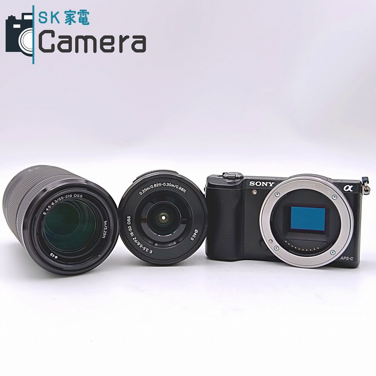 【中古】 SONY α5000 E PZ 16-50ｍｍ F3.5-5.6 OSS E 55-210ｍｍ F4.5-6.3 OSS ダブルレンズセット ILCE-5000Y SD16GB 充電器付 美品