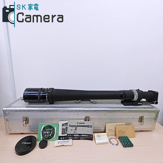 【中古】 Canon 1000ｍｍ F11 ベローズ R フード キャップ ケース ガイドブック 当時物保証書・シリカゲル 付 キャノン 光学良 希少品