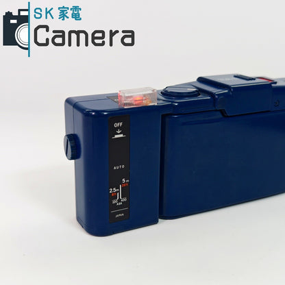 【中古】 OLYMPUS XA2 D.ZUIKO 35ｍｍ F3.5 A11 ストロボ付 ブルー オリンパス 青 動作品
