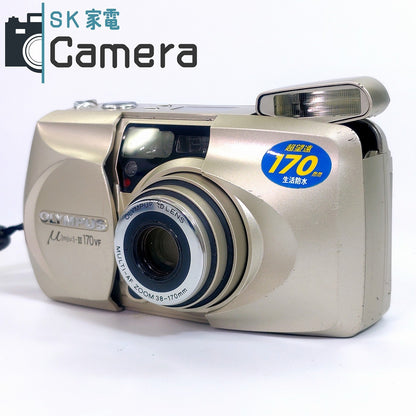 【中古】 OLYMPUS μ [mju:] -II 170 VF オリンパス コンパクトフィルムカメラ テスト用フィルムにて確認済 μ II 170VF